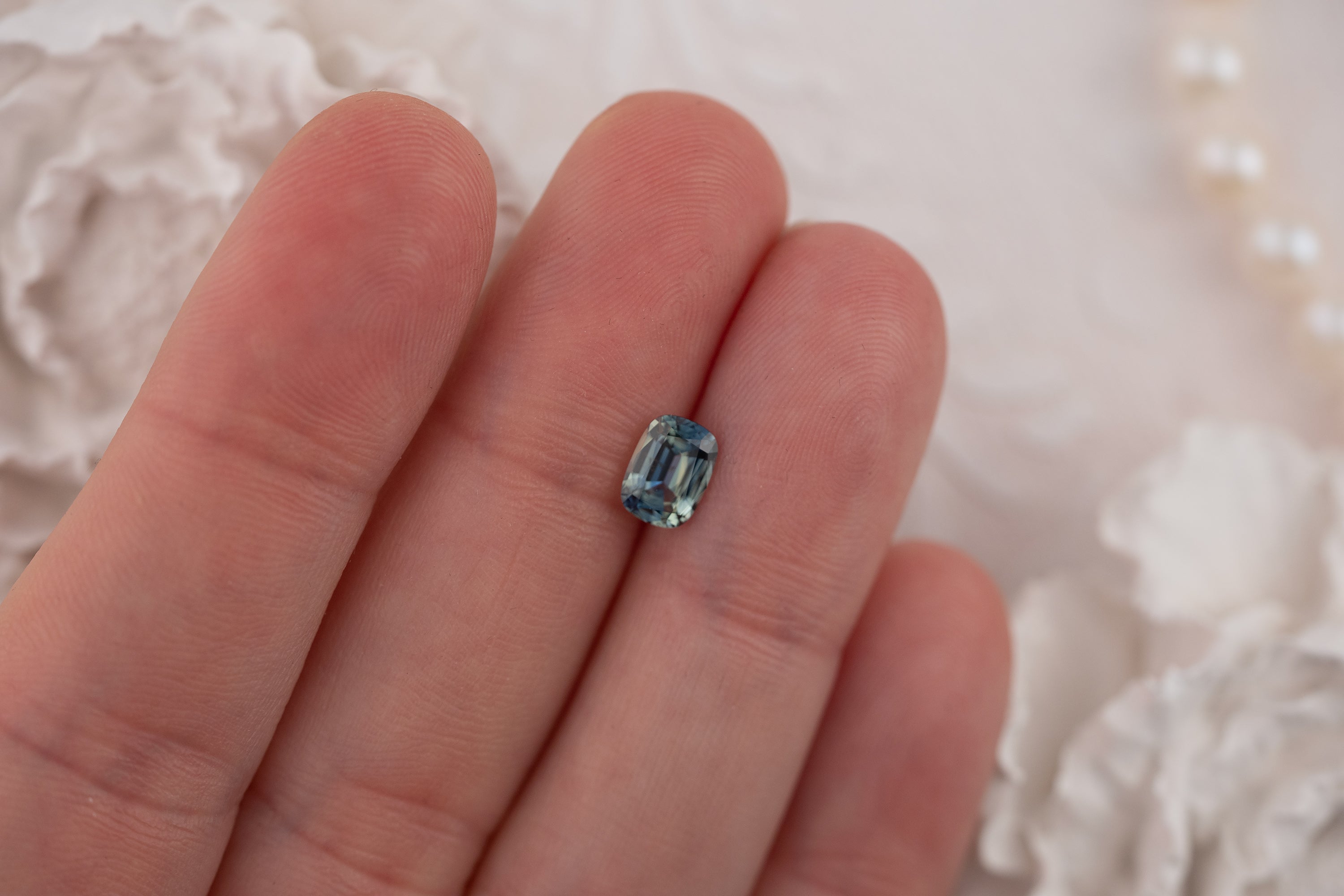1.15 CT Elongated Cushion Bicolor Blue/Teal Sapphire - Lavender Creek Gems 
