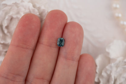 1.01 CT Elongated Cushion Navy Blue/Teal Sapphire - Lavender Creek Gems 