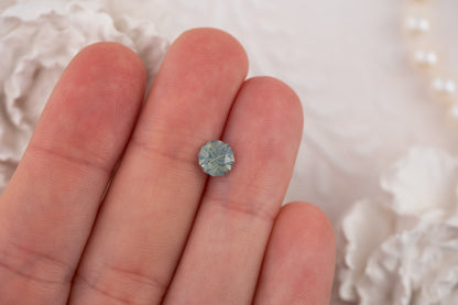 1.42 CT Round Opalescent Light Blue Sapphire - Lavender Creek Gems 