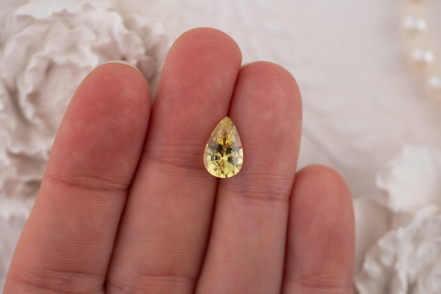 3.04 CT Pear Yellow Sapphire - Lavender Creek Gems 