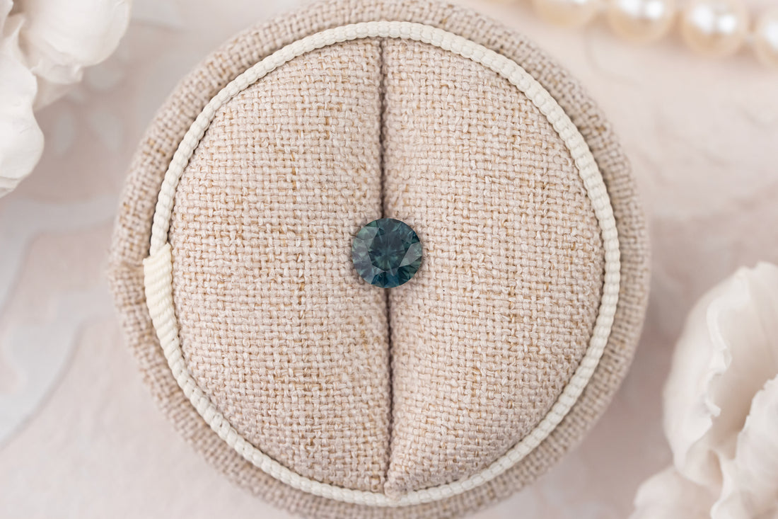 0.95 CT Round Blue Montana Sapphire