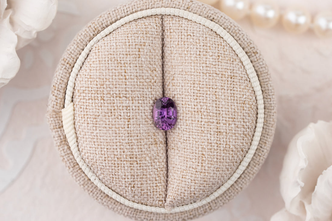 0.89 CT Oval Purple Sapphire