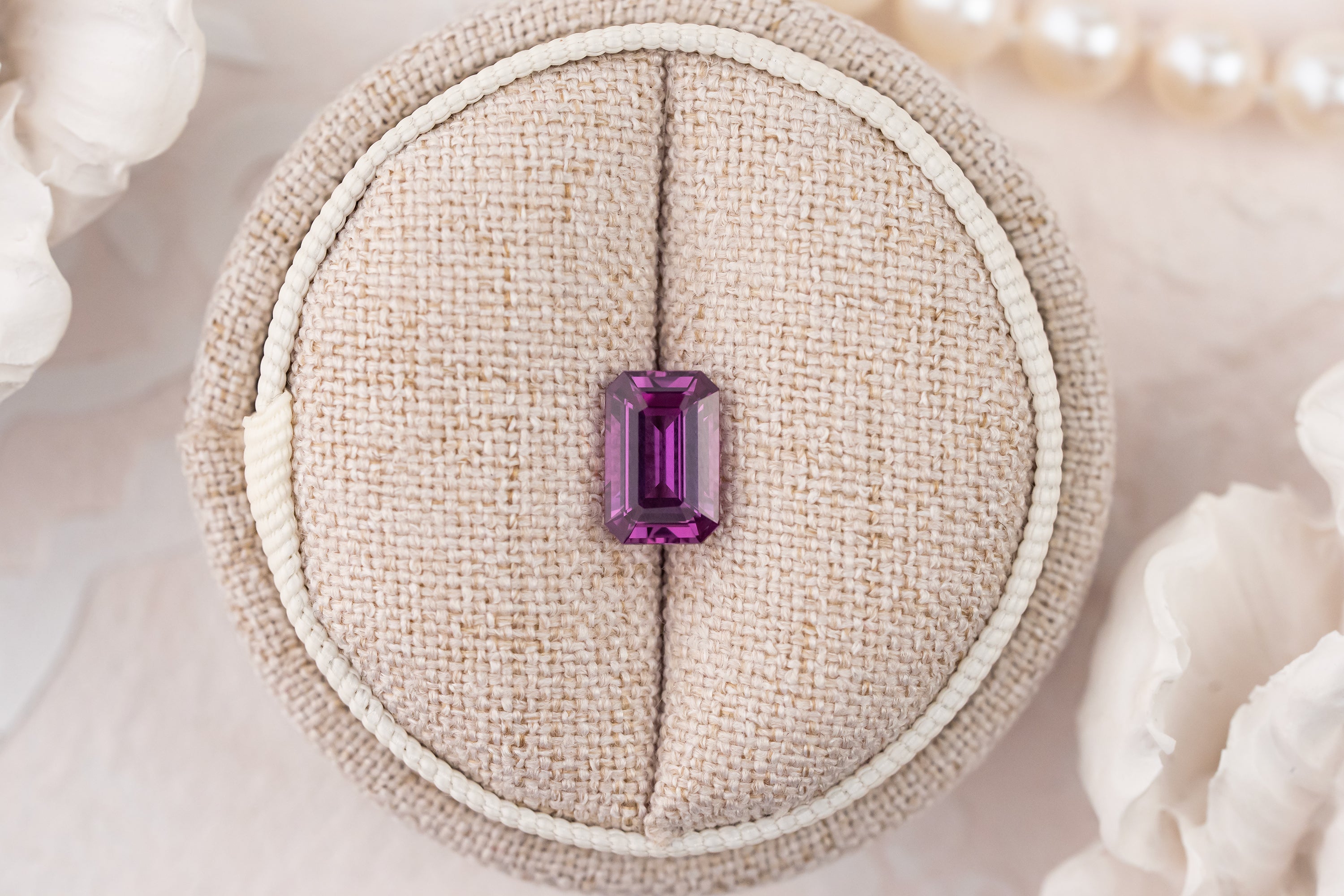 2.05 CT Emerald Cut Grape Purple Sapphire