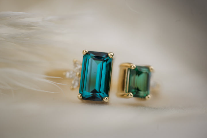 The Tula Blue + Green Tourmaline Ring
