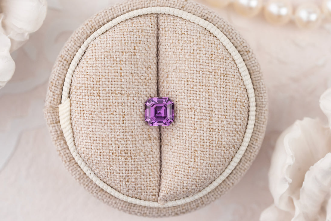 1.25 CT Asscher Purple Sapphire
