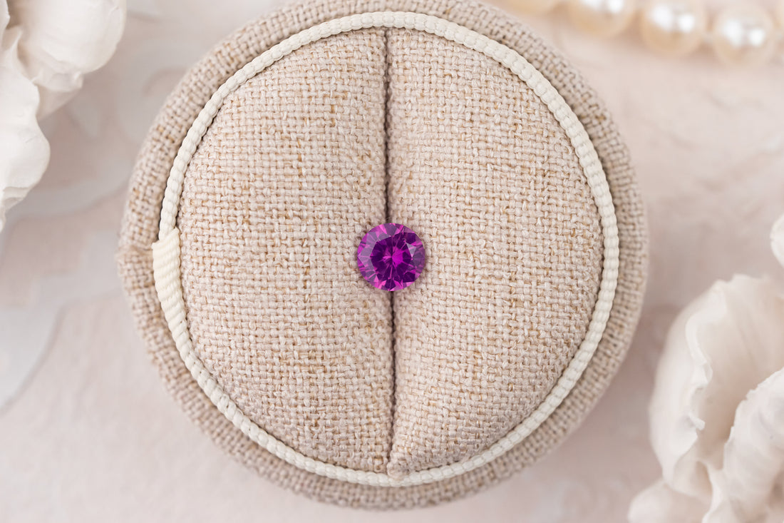 0.89 CT Round Magenta Sapphire
