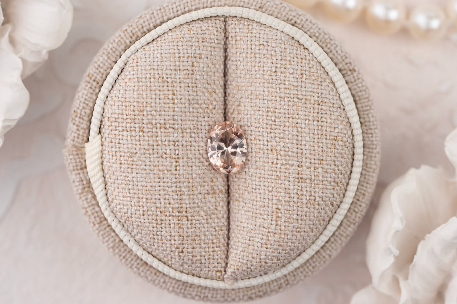 1.23 CT Oval Peachy Apricot Sapphire