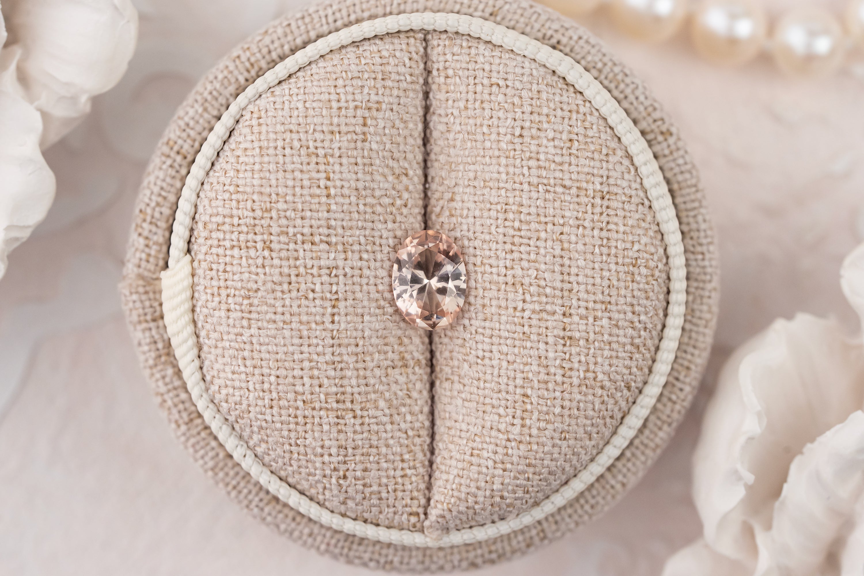 1.23 CT Oval Peachy Apricot Sapphire