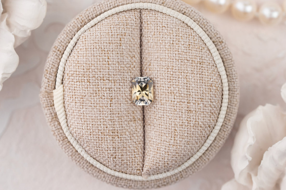 1.09 CT Radiant Bicolor Blue/Golden Sapphire