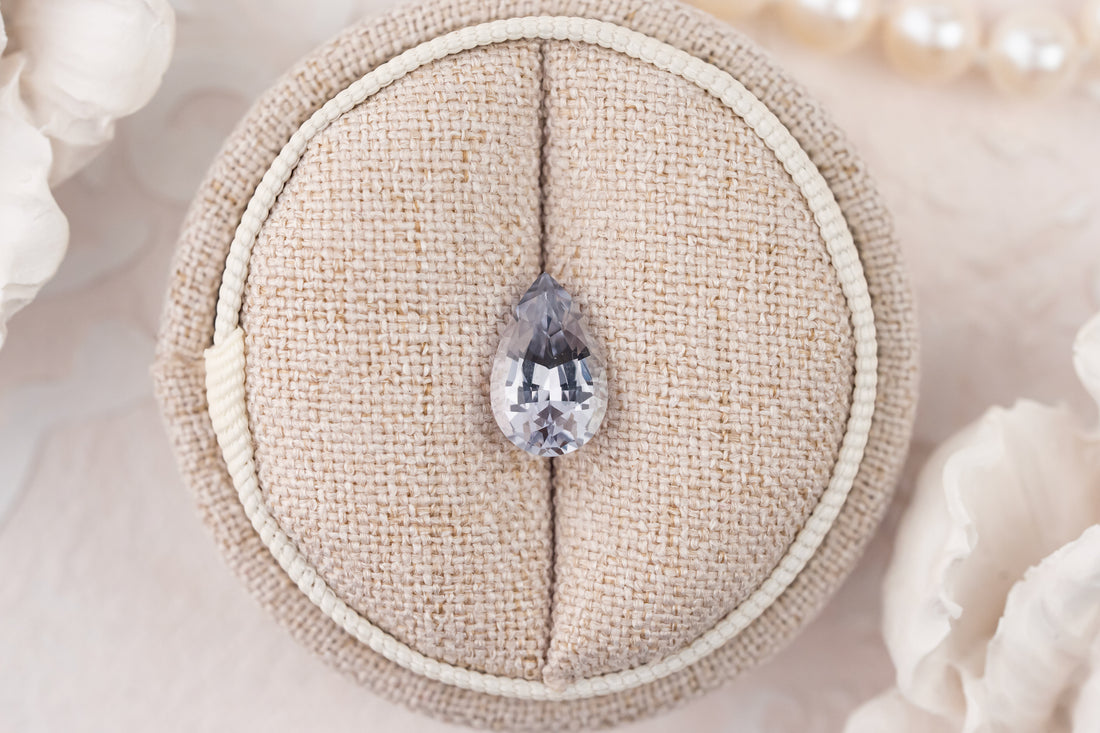 3.10 CT Pear Light Blue Sapphire