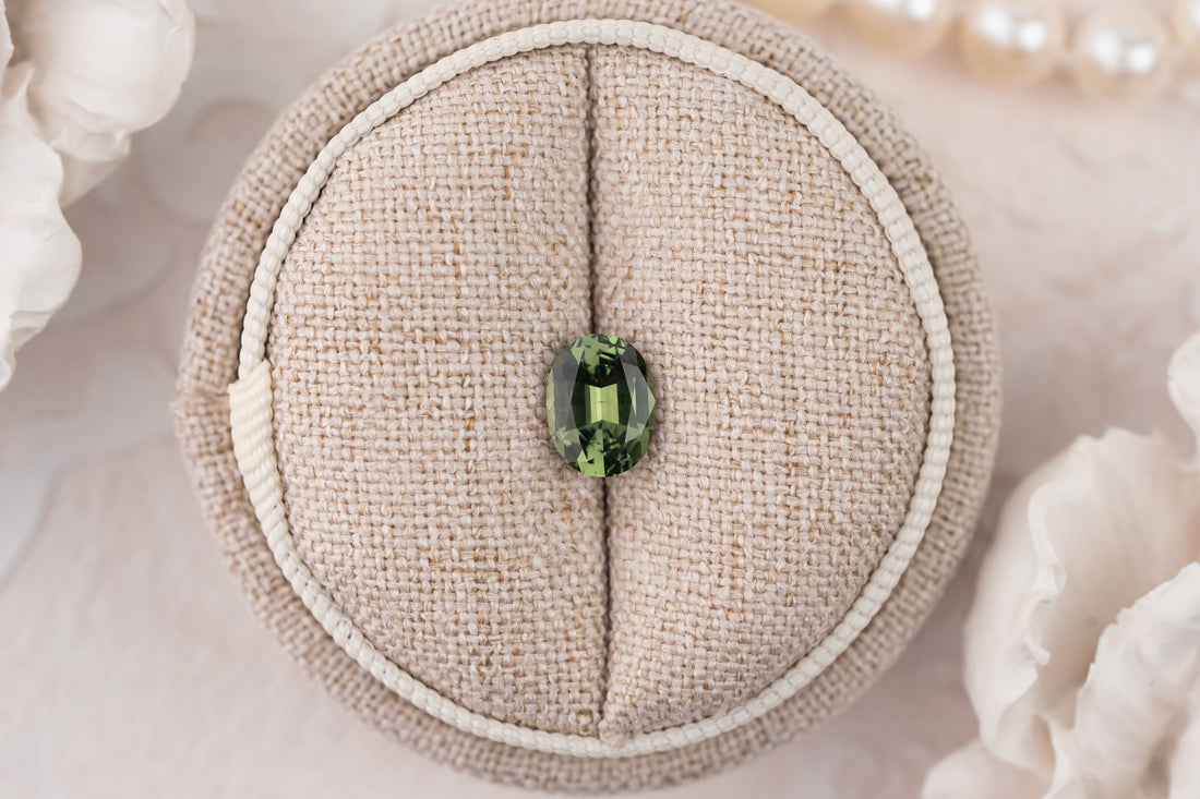 1.64 CT Oval Green Sapphire