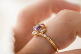 The Aurora Ring | 0.71 CT Pear Purple Sapphire - Lavender Creek Gems 