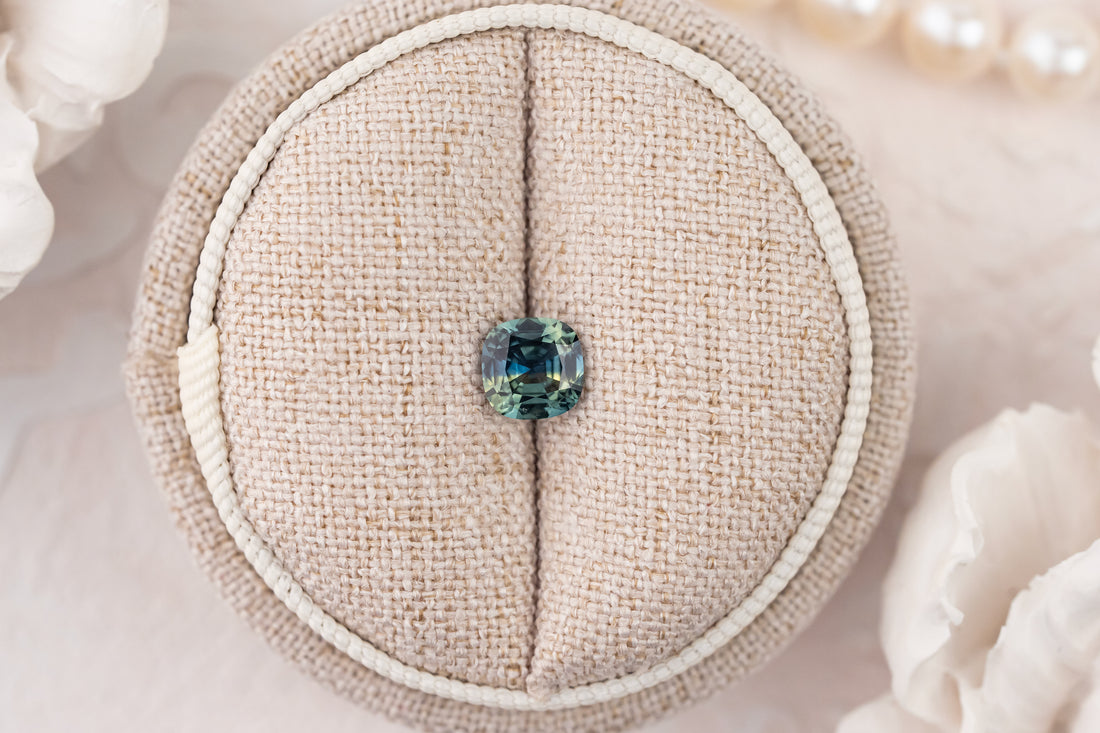 1.05 CT Cushion Bicolor Blue/Teal Sapphire - Lavender Creek Gems 