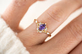 The Aurora Ring | 0.71 CT Pear Purple Sapphire - Lavender Creek Gems 