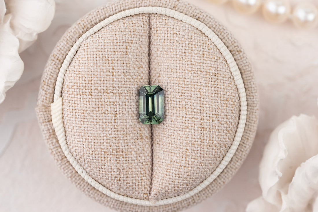 1.67 CT Emerald Cut Teal Sapphire - Lavender Creek Gems 