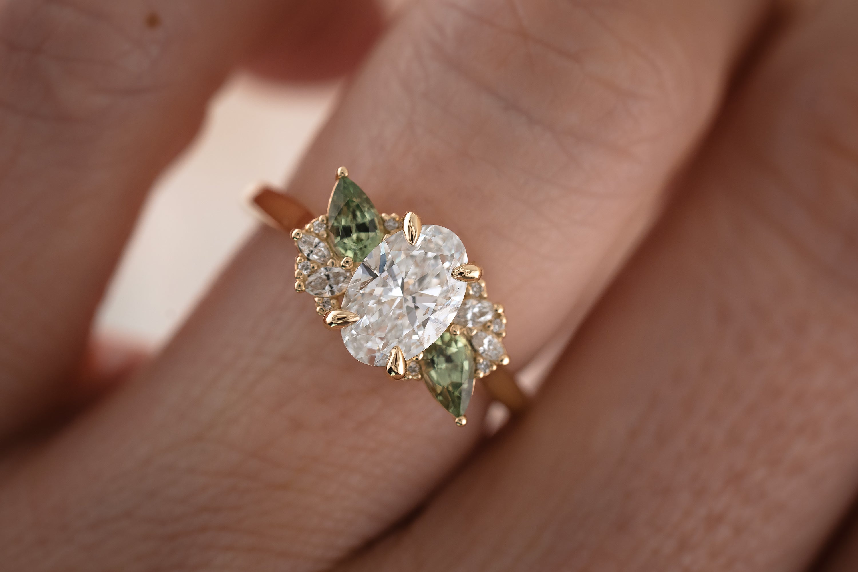 The Fleur 1.24 CT Oval Diamond Ring - Lavender Creek Gems 