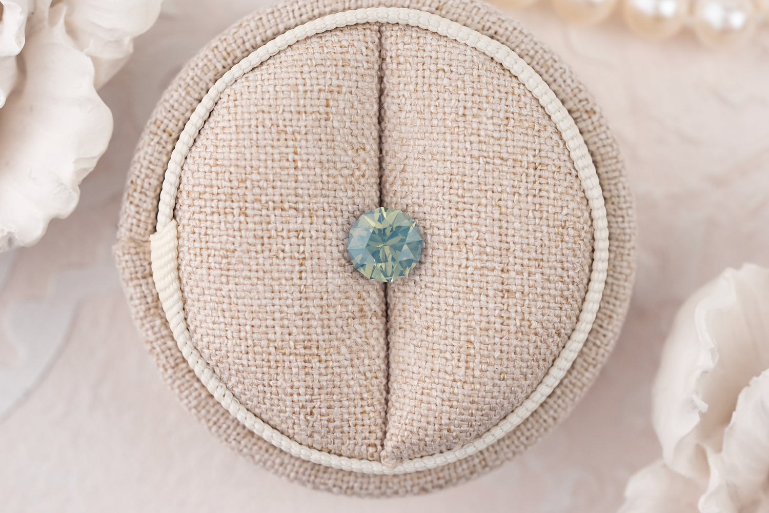 1.42 CT Round Opalescent Light Blue Sapphire - Lavender Creek Gems 