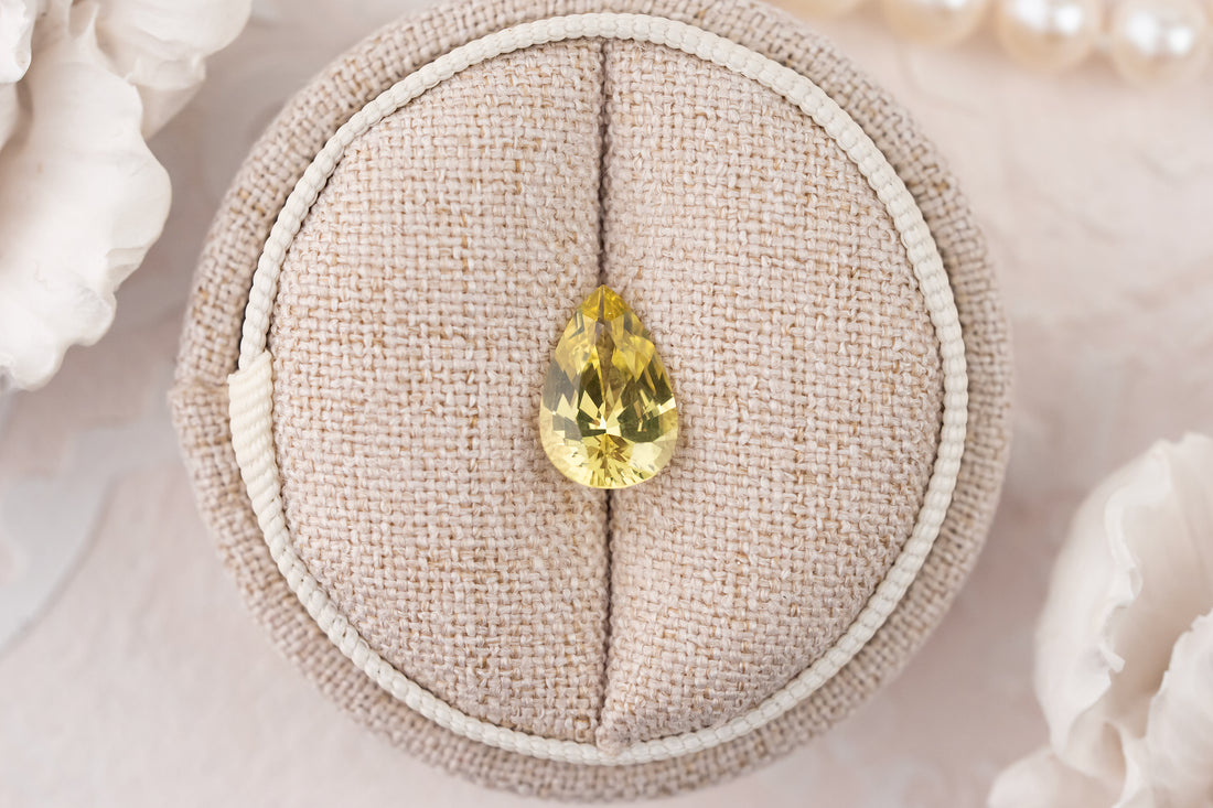 3.04 CT Pear Yellow Sapphire - Lavender Creek Gems 