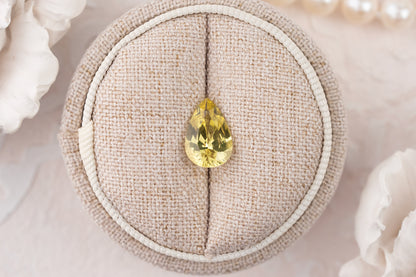 3.04 CT Pear Yellow Sapphire - Lavender Creek Gems 