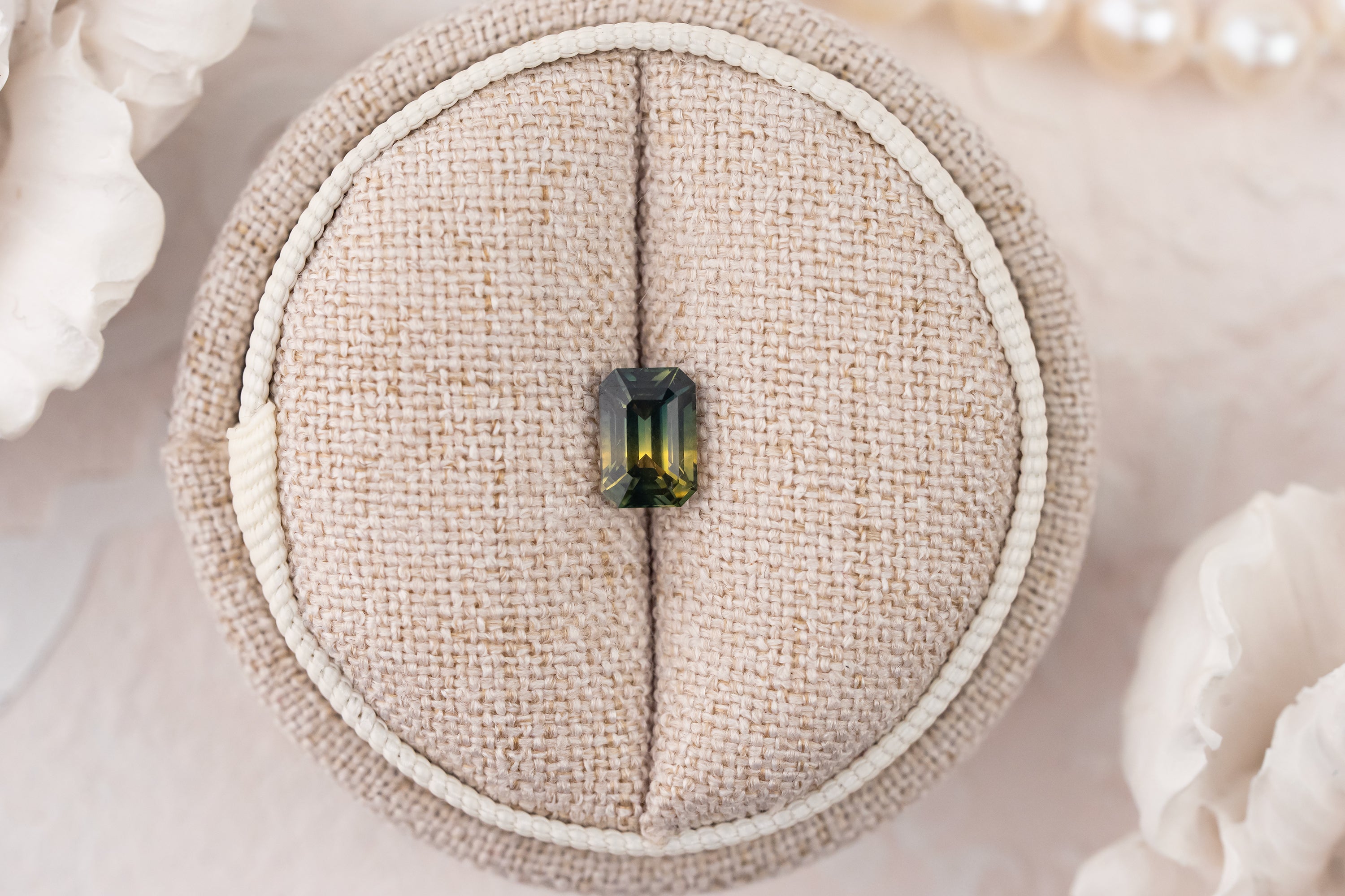 1.4 CT Emerald Cut Teal Bicolor Sapphire - Lavender Creek Gems 