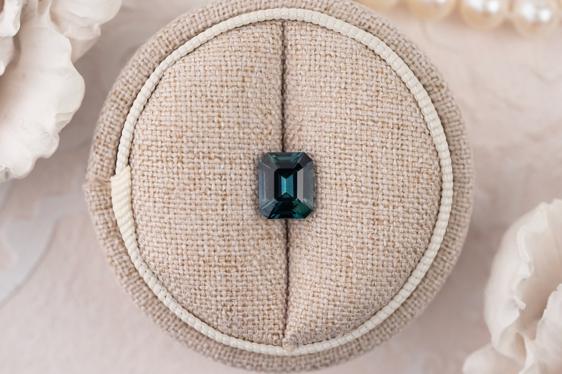 2.2 CT Emerald Cut Teal Sapphire - Lavender Creek Gems 