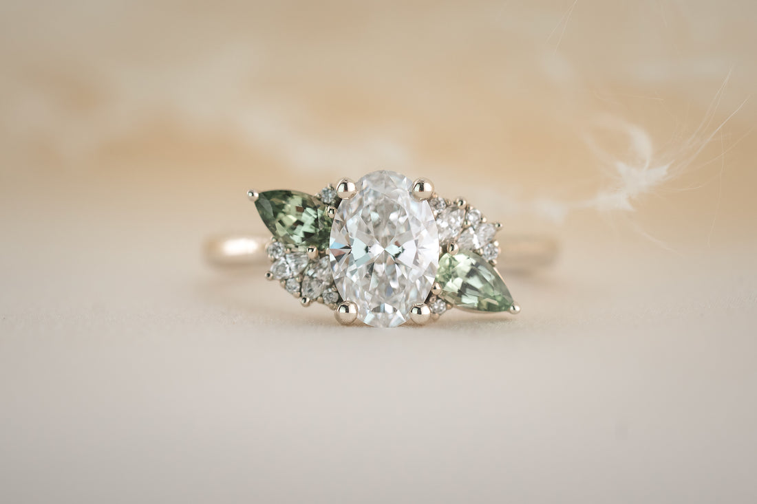 The Fleur 1.22 CT Oval Diamond Ring - Lavender Creek Gems