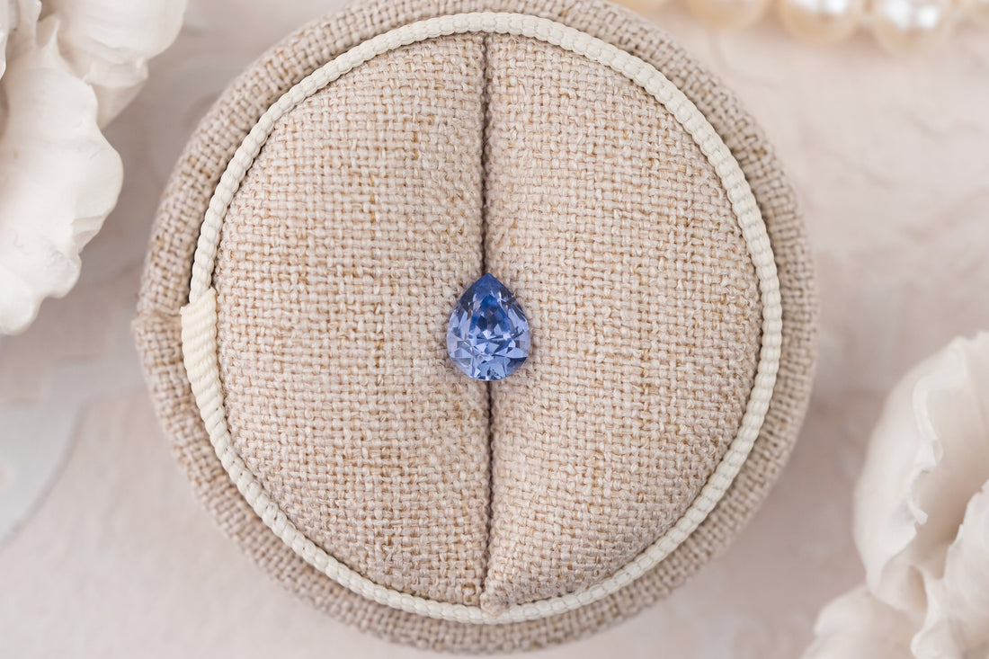 1.33 CT Pear Light Blue Sapphire - Lavender Creek Gems 