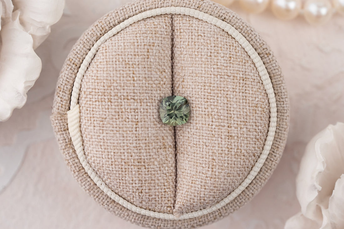 1.1 CT Cushion Teal/Blue Montana Sapphire - Lavender Creek Gems 