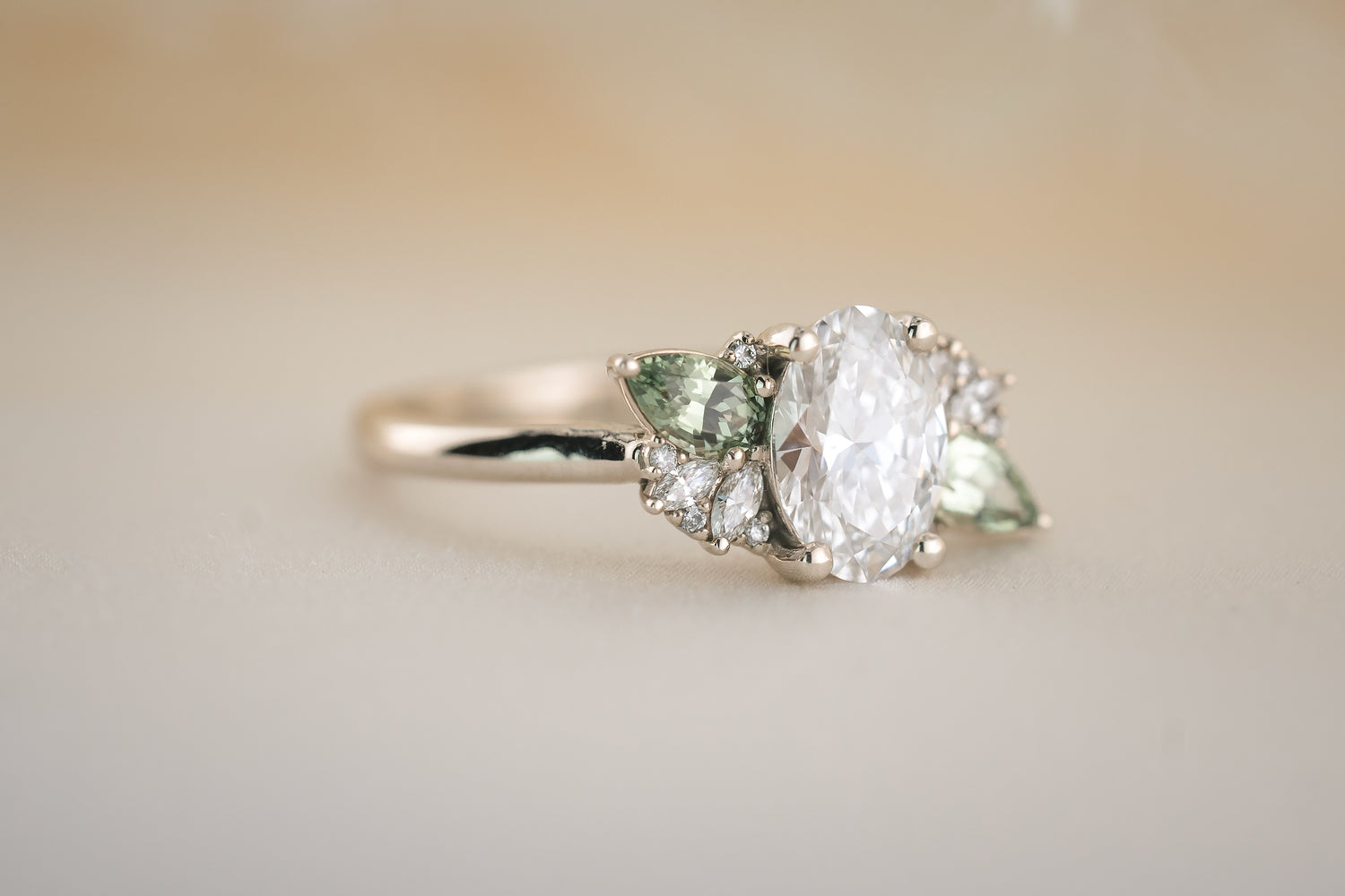 The Fleur 1.22 CT Oval Diamond Ring - Lavender Creek Gems 