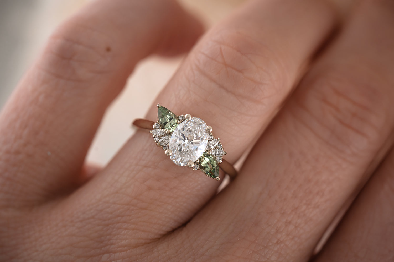 The Fleur 1.22 CT Oval Diamond Ring - Lavender Creek Gems 