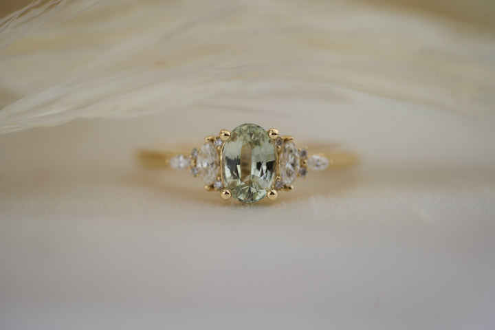 The Maeve 0.97 CT Mint Green Sapphire Ring