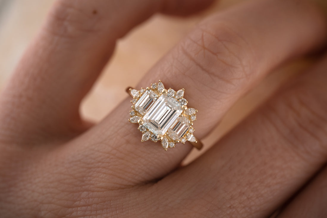 The Marial 1.59 CT Emerald Cut Diamond Ring - Lavender Creek Gems 