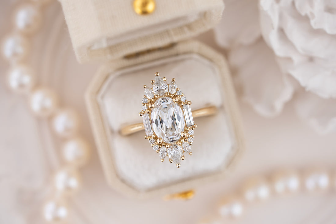 The Georgia Ring | 2.14 CT Crisscut Oval Diamond - Lavender Creek Gems 