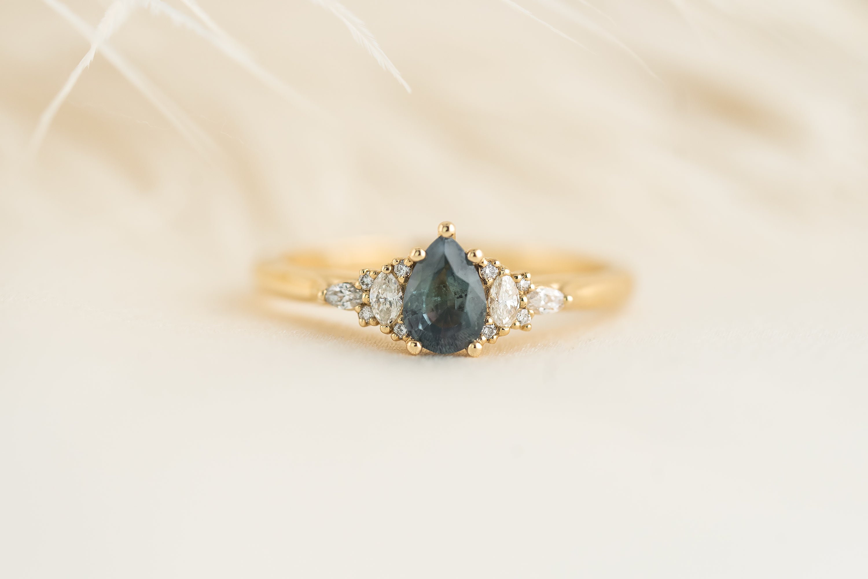 The Maeve Ring | 0.45 CT Pear Alexandrite - Lavender Creek Gems 