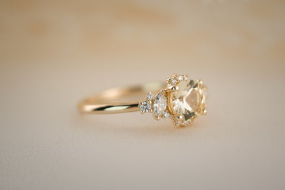 The Naevia 1.25 CT Round Yellow Sapphire Ring - Lavender Creek Gems 