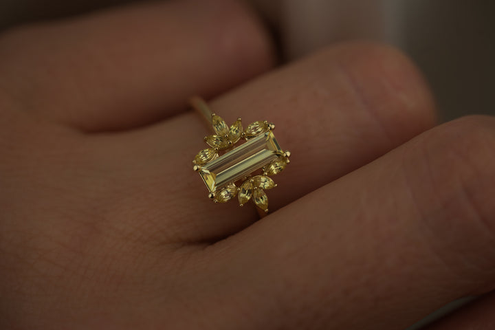 The Mitra 0.75 CT Yellow Sapphire Ring