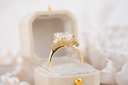 The Maeve Ring | 4.05 CT Elongated Cushion Diamond - Lavender Creek Gems 