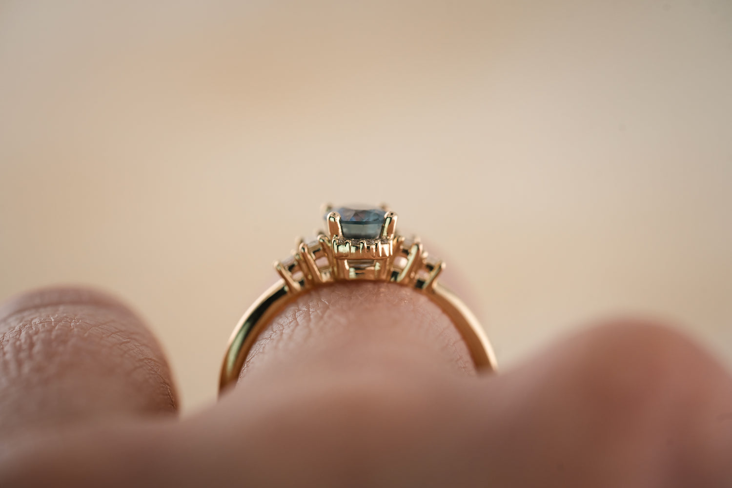 The Sura 1 CT Oval Blue Sapphire Ring - Lavender Creek Gems 