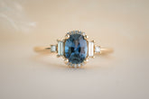 The Sura 1 CT Oval Blue Sapphire Ring - Lavender Creek Gems 