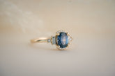 The Sura 1 CT Oval Blue Sapphire Ring - Lavender Creek Gems 