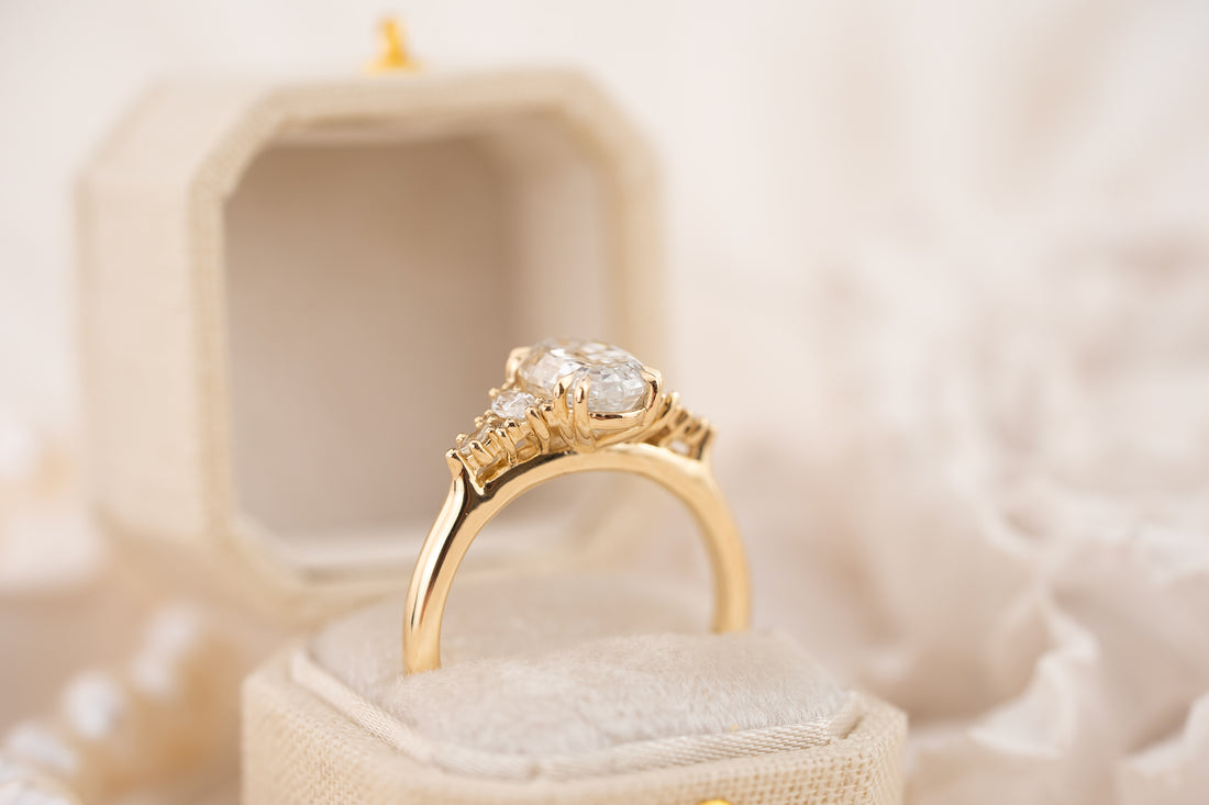 The Maeve Ring | 2.03 CT Step Cut Oval Diamond - Lavender Creek Gems 