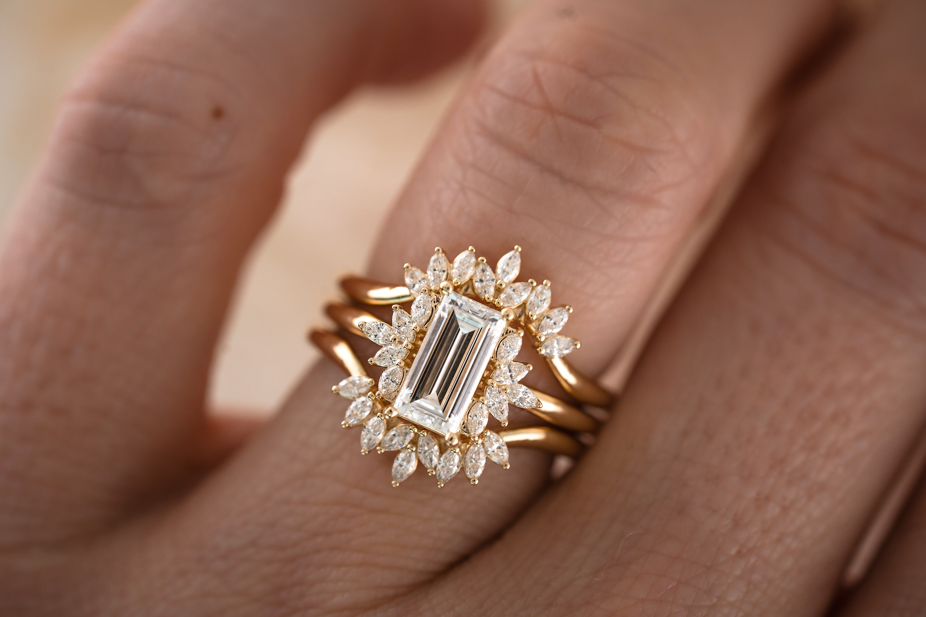 The Mitra Diamond Wedding Set - Lavender Creek Gems 