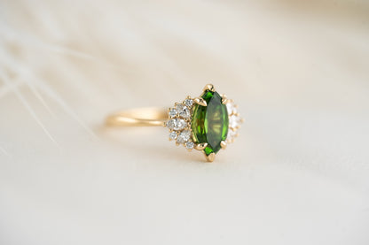 The Ambrosia Ring | 1.46 Marquise Chrome Tourmaline