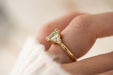 The Lyria Ring | 1.28 CT Radiant Green Tourmaline - Lavender Creek Gems 