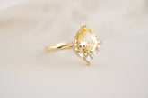 The Charlotte Ring - 1.8 CT Pear Yellow Sapphire - Lavender Creek Gems 