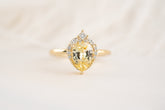The Charlotte Ring - 1.8 CT Pear Yellow Sapphire - Lavender Creek Gems 