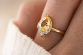 The Charlotte Ring - 1.8 CT Pear Yellow Sapphire - Lavender Creek Gems 