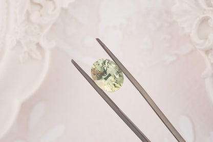 3.59 CT Oval Light Green Sapphire - Lavender Creek Gems 