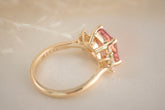 The Fleur 2.42 CT Radiant Cut Pink Tourmaline Ring - Lavender Creek Gems 