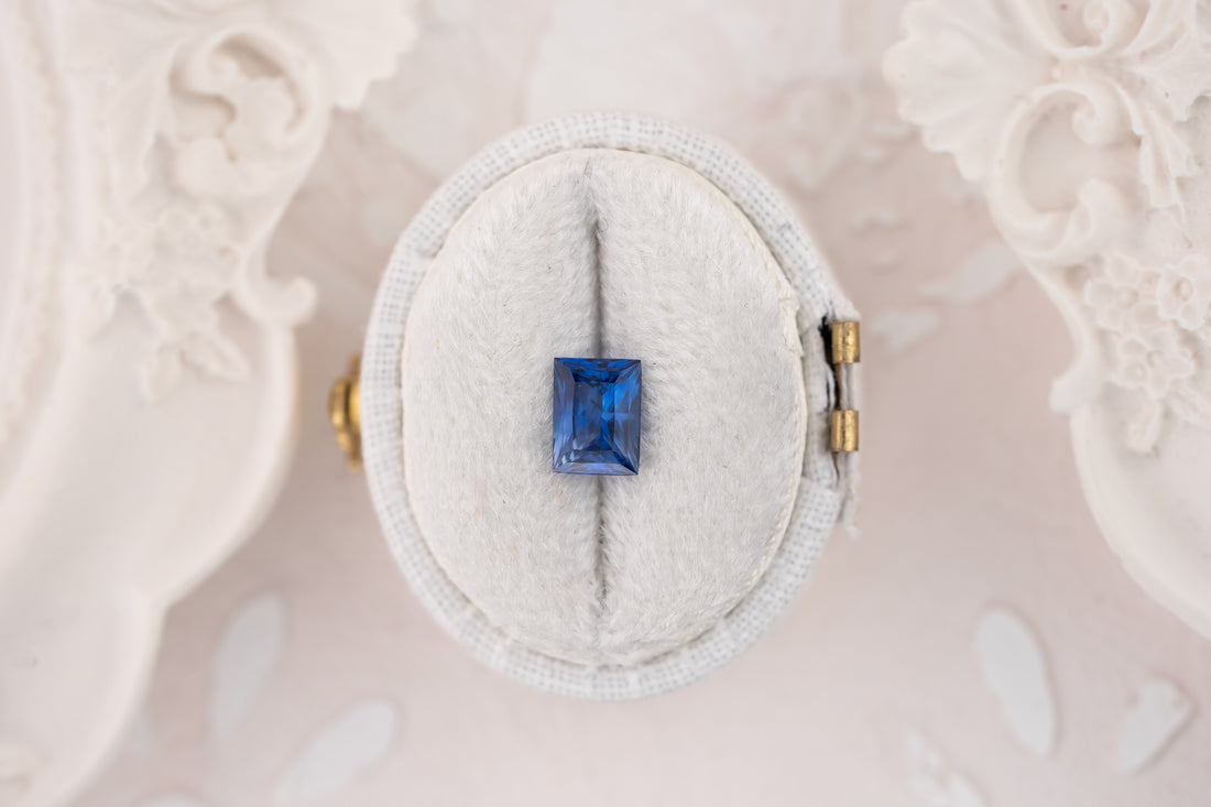 1.13 CT Fancy Baguette Cut Royal Blue Sapphire - Lavender Creek Gems 